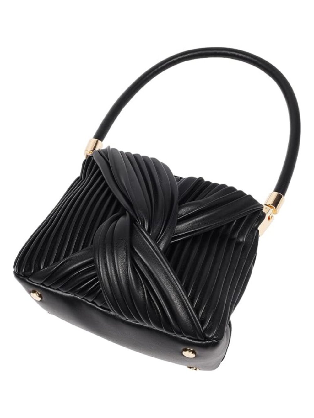 Jason Wu Pleated Knot Box Handle Bag – Black – NWT